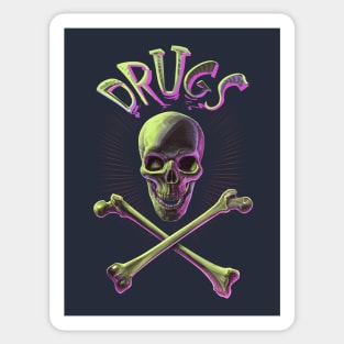 Drug Skull Sticker